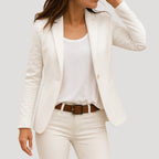 Women’s Tailored Blazer Classic Fit Structured Jacket