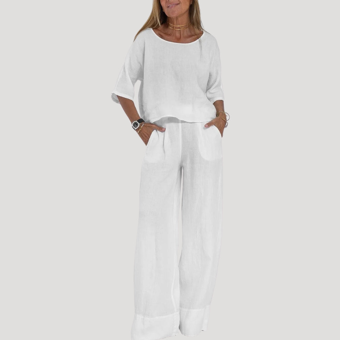 Women’s Two Piece Set Wide Leg Pants Relaxed Fit