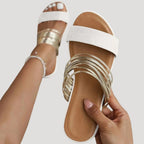 Women's Slide Sandals Open Toe Flat Summer Slip On