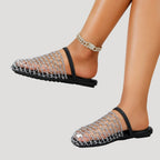Women’s Sandals Flat Mesh Slide Slip On Open Toe