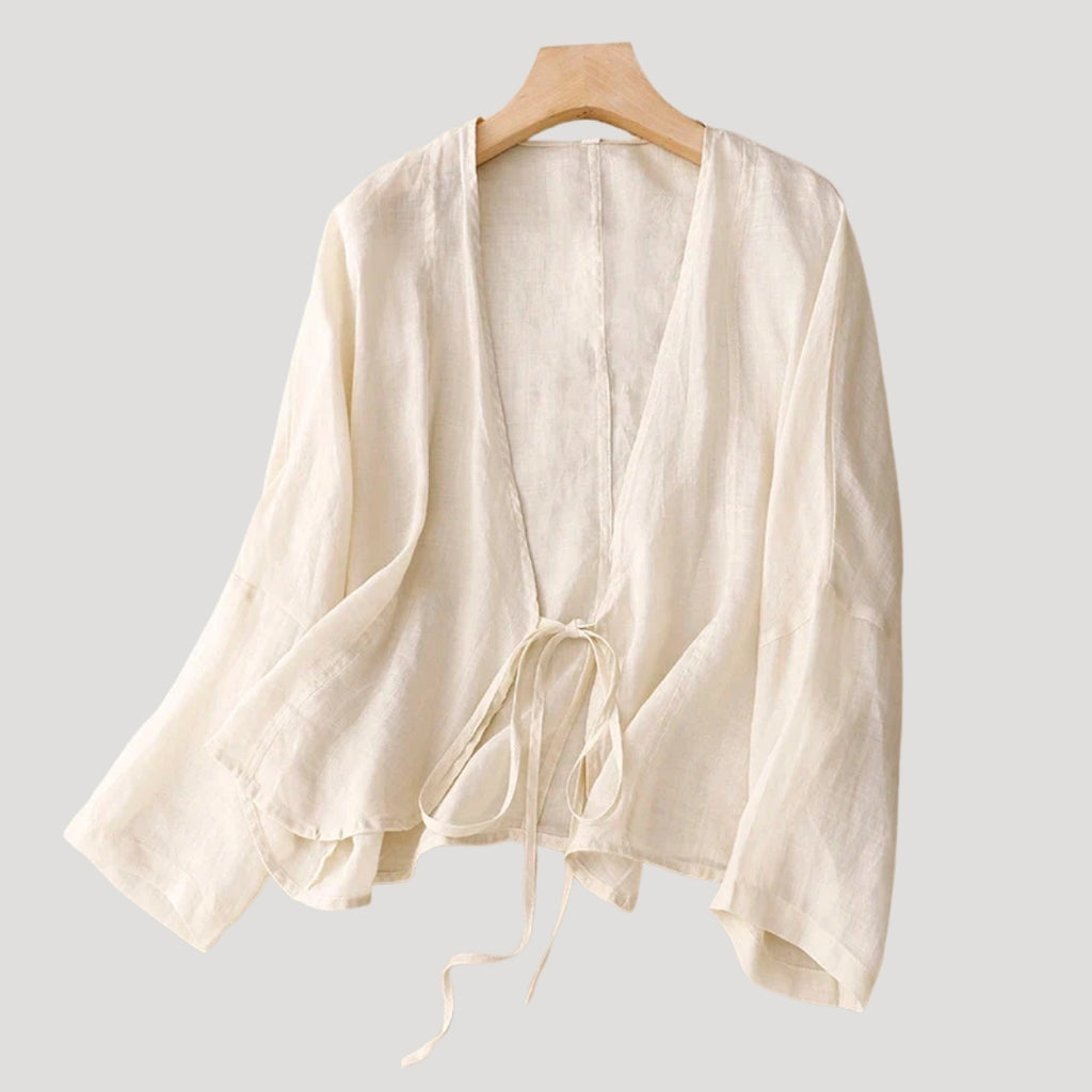Women’s Blouse Linen Top Long Sleeve Flowy Loose