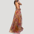 Women’s Prom Dress Maxi Formal Chiffon V Neck Sleeveless