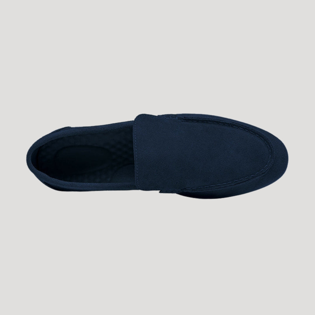 Men’s Navy Suede Loafers Slip On Casual Lightweight Shoes