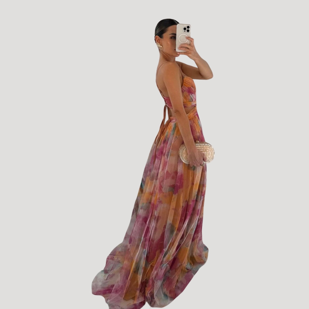 Women’s Prom Dress Maxi Formal Chiffon V Neck Sleeveless