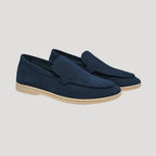 Men’s Navy Suede Loafers Slip On Casual Lightweight Shoes
