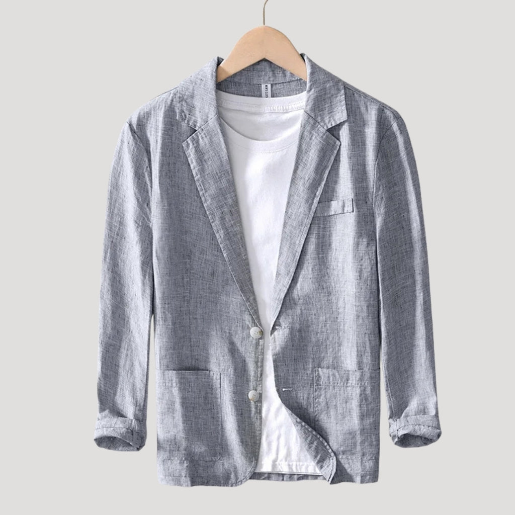 Mens Linen Casual Blazer Lightweight Summer Smart Jacket