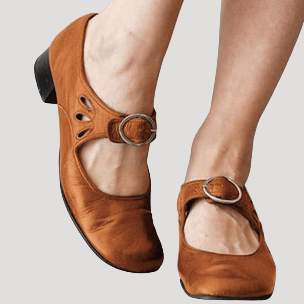 Women Mary Jane Shoes Low Heel Strap Classic Elegant