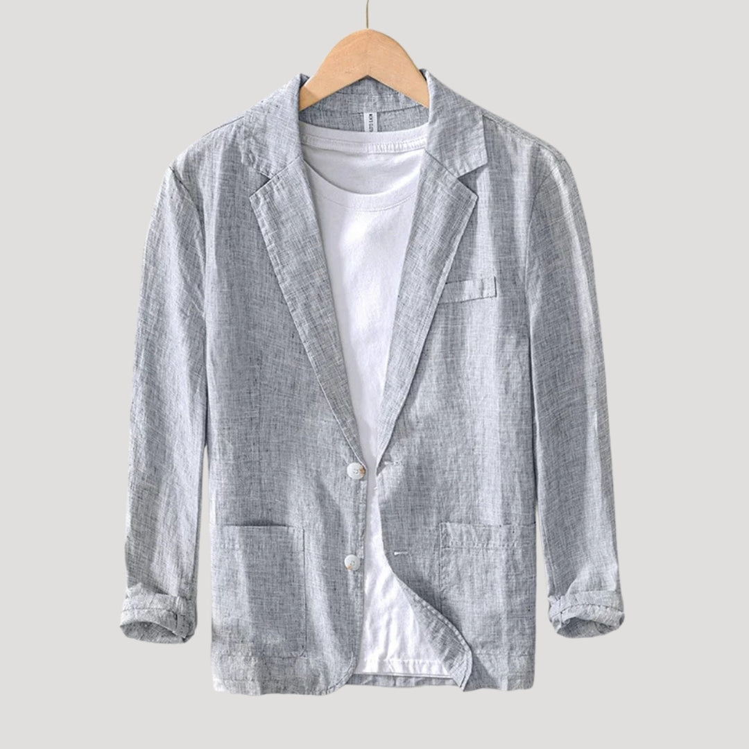 Mens Linen Casual Blazer Lightweight Summer Smart Jacket