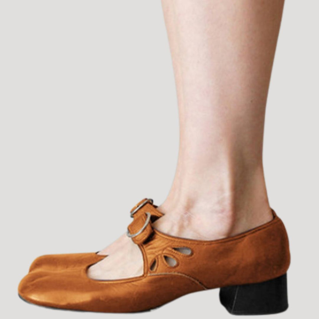 Women Mary Jane Shoes Low Heel Strap Classic Elegant