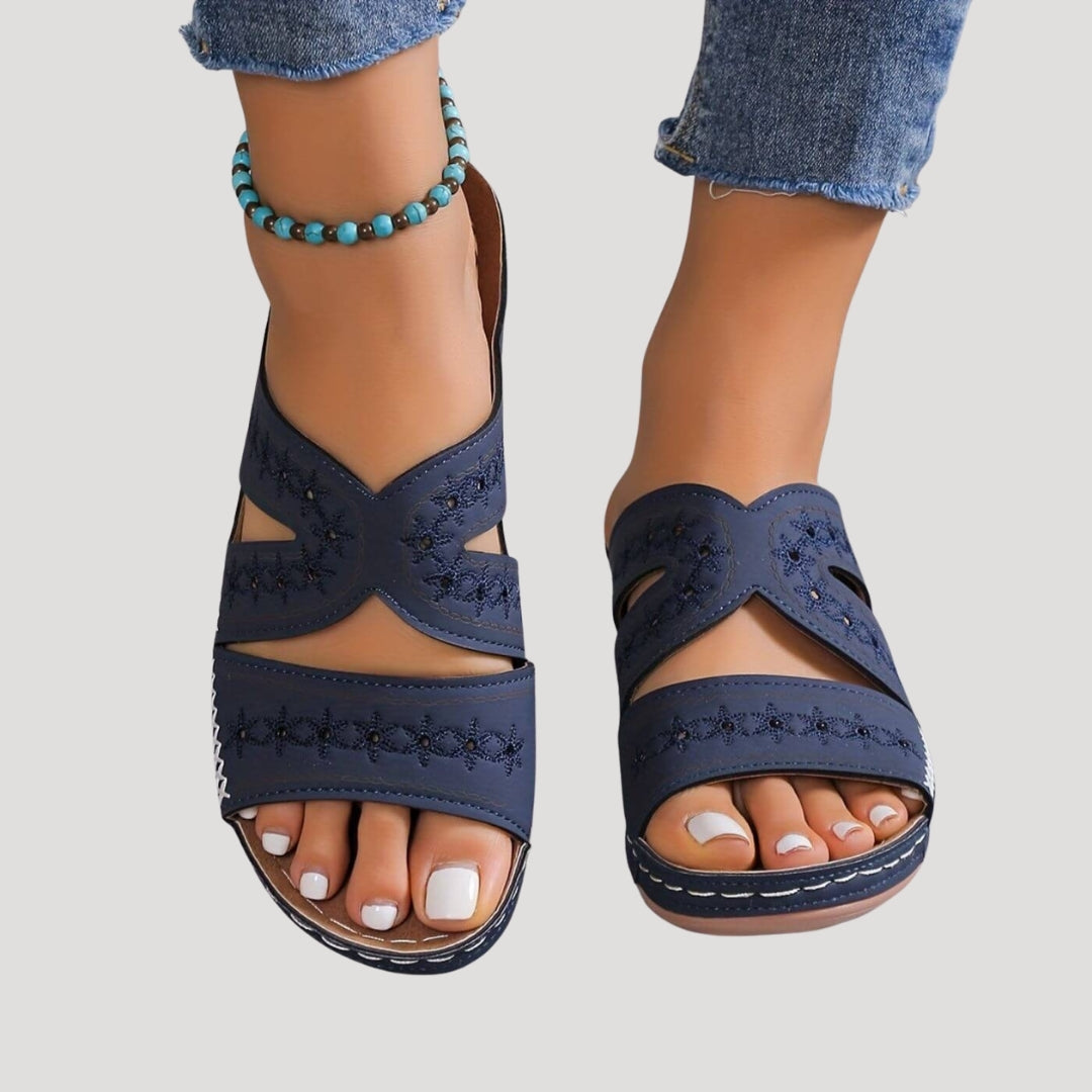 Women's Wedge Sandals Open Toe Casual Comfort Slip On