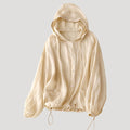 Women’s Long Sleeve Hooded Top Button Casual Loose