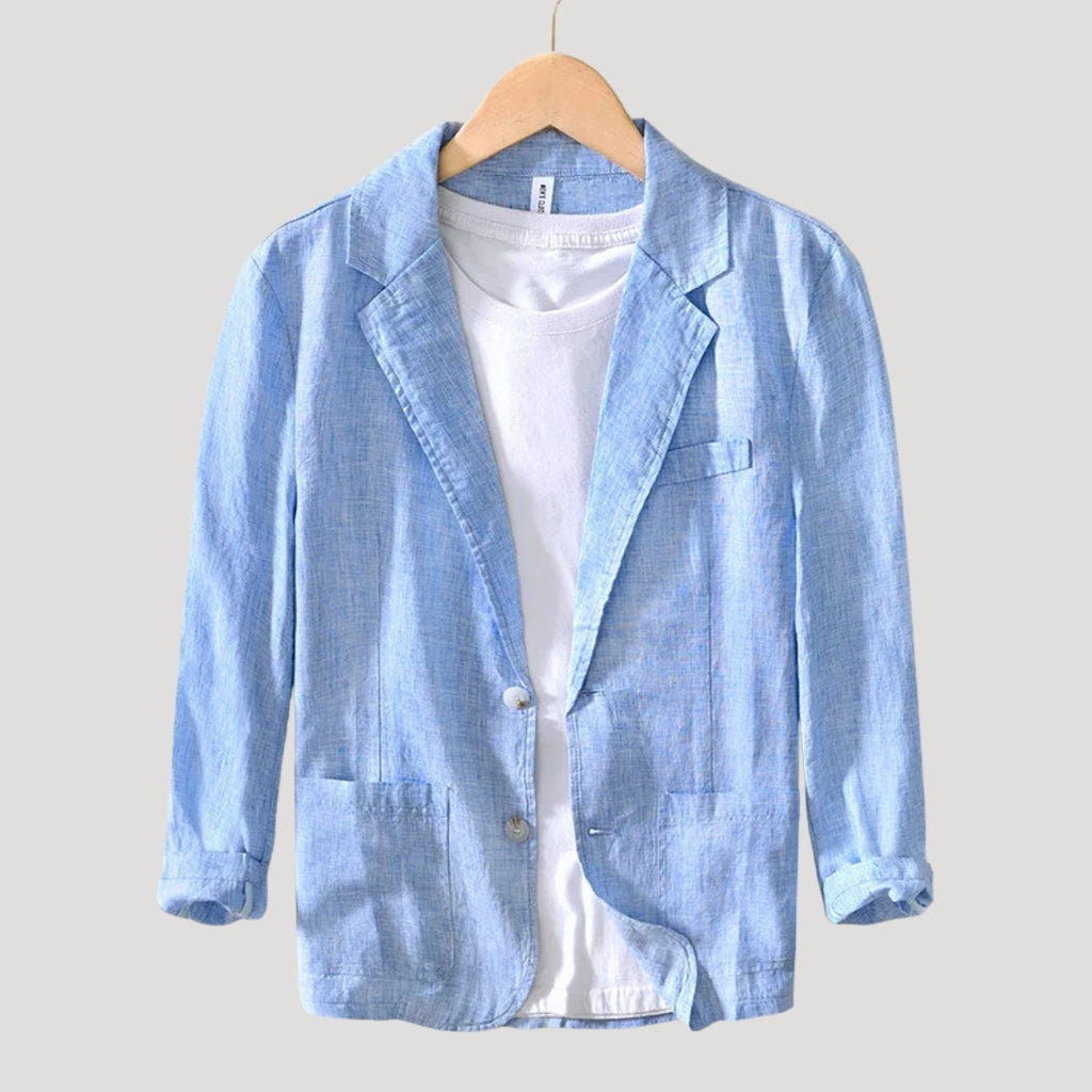 Mens Linen Casual Blazer Lightweight Summer Smart Jacket