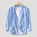 Mens Linen Casual Blazer Lightweight Summer Smart Jacket