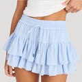Women’s Mini Skirt Ruffle Tiered High Waist Summer Flowy
