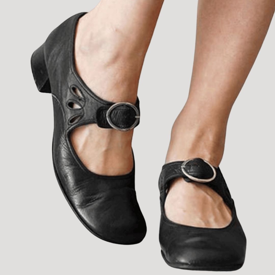 Women Mary Jane Shoes Low Heel Strap Classic Elegant
