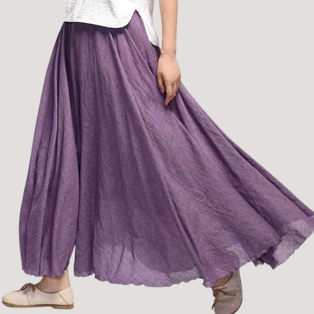 Women’s Maxi Skirt Long Flowy A Line High Waist Casual