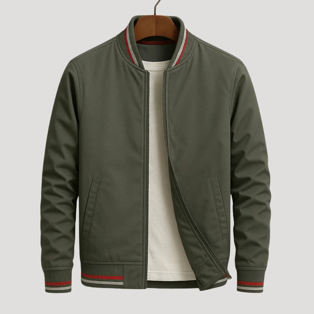 Mens Bomber Jacket Lightweight Casual Zip Up Outerwear