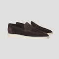 Men’s Dark Brown Suede Loafers Slip On Casual Lightweight Shoes