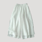 Women’s Wide Leg Pants Sheer Loose Elastic Waist Cropped
