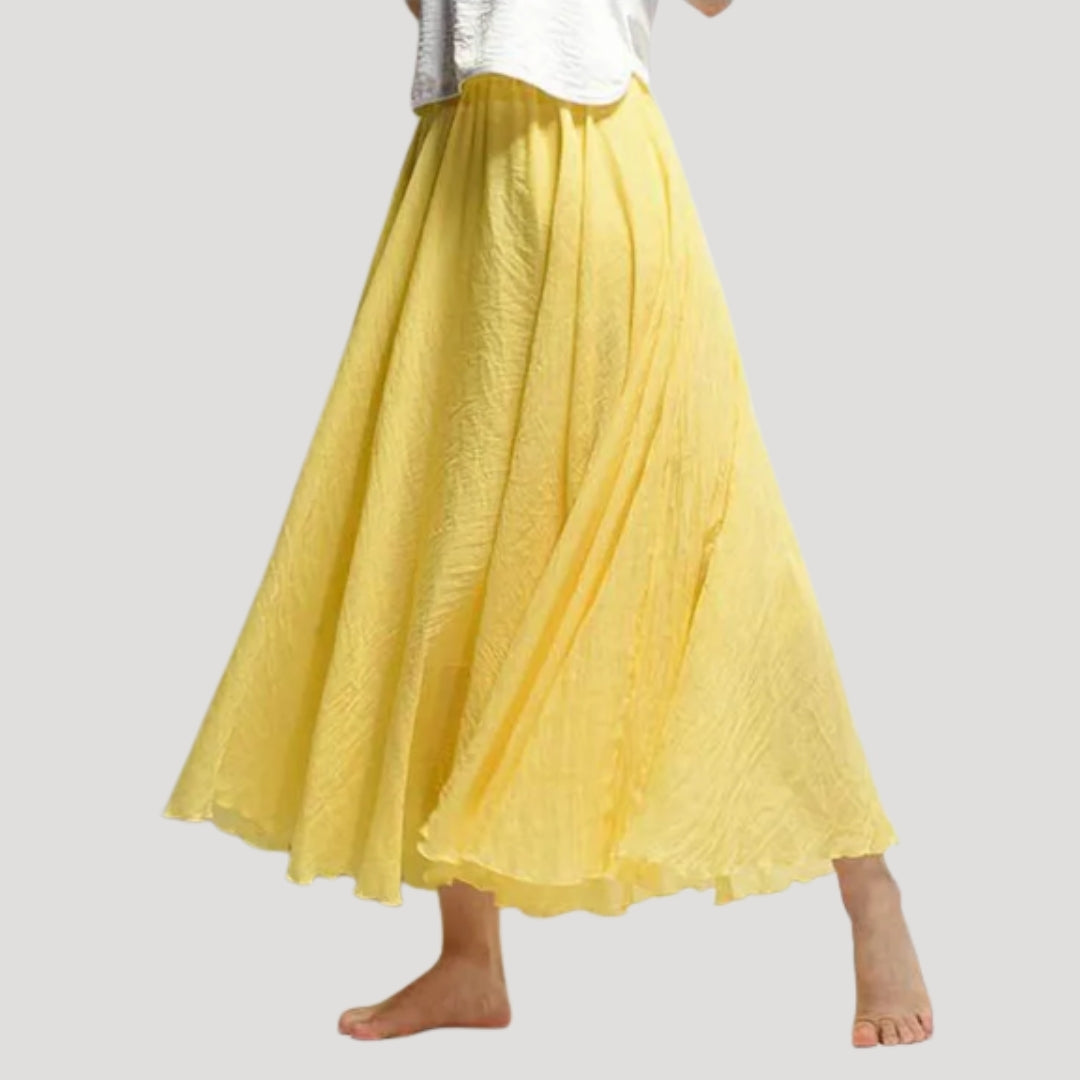 Women’s Maxi Skirt Long Flowy A Line High Waist Casual