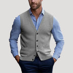 Men’s Sweater Vest Knit Button V Neck Cardigan Formal