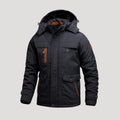 Men’s Hooded Jacket Zip Pockets Utility Outerwear