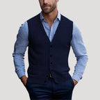 Men’s Sweater Vest Knit Button V Neck Cardigan Formal