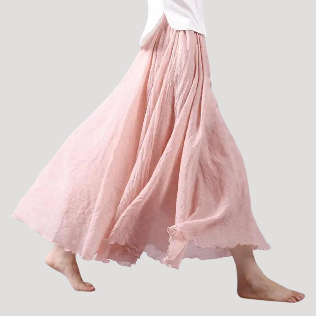 Women’s Maxi Skirt Long Flowy A Line High Waist Casual