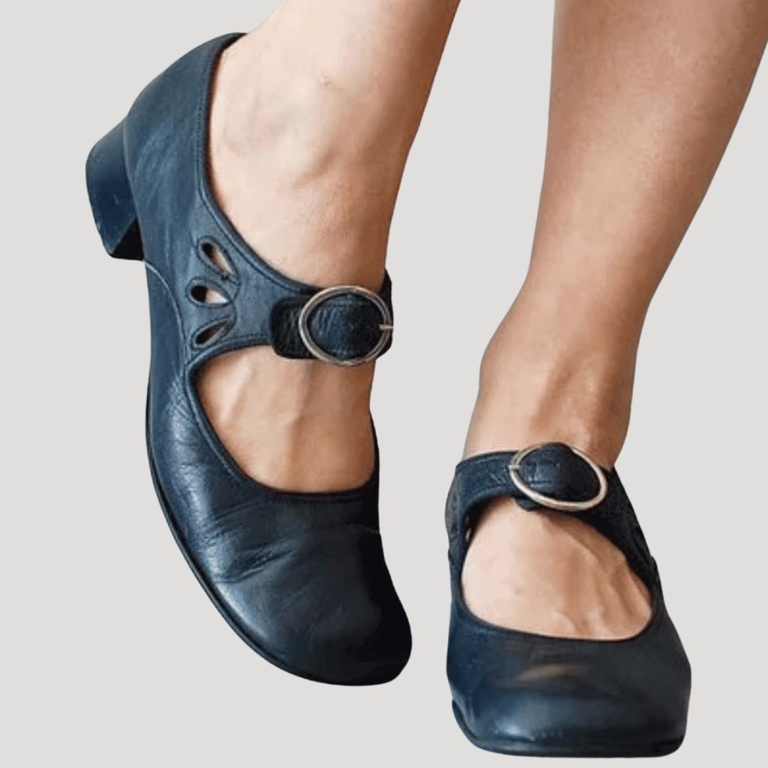 Women Mary Jane Shoes Low Heel Strap Classic Elegant
