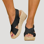 Women's Platform Wedge Sandals Espadrille Open Toe Slip On