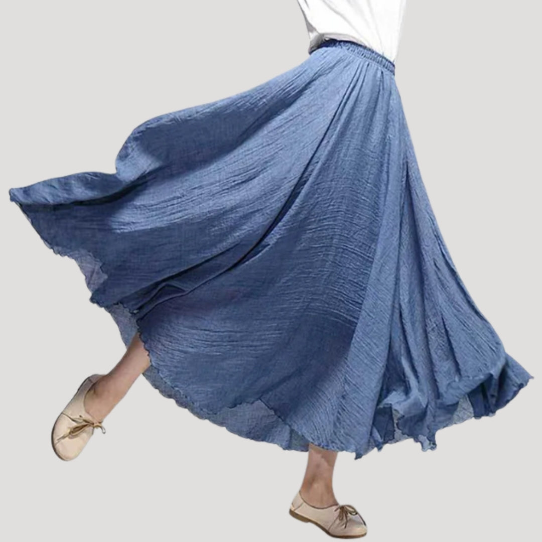 Women’s Maxi Skirt Long Flowy A Line High Waist Casual