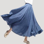 Women’s Maxi Skirt Long Flowy A Line High Waist Casual