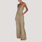 Women’s Sleeveless Maxi Dress Side Pocket Loose Fit