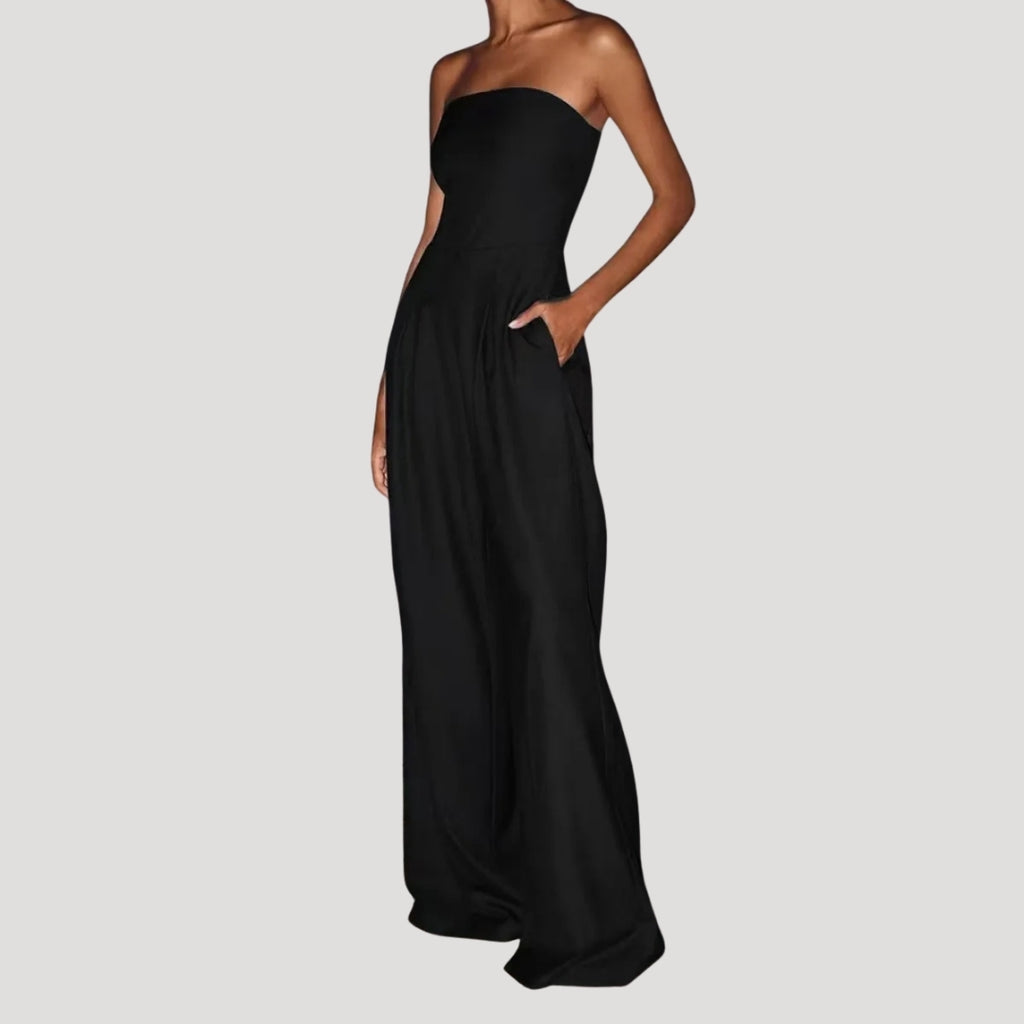 Women’s Sleeveless Maxi Dress Side Pocket Loose Fit