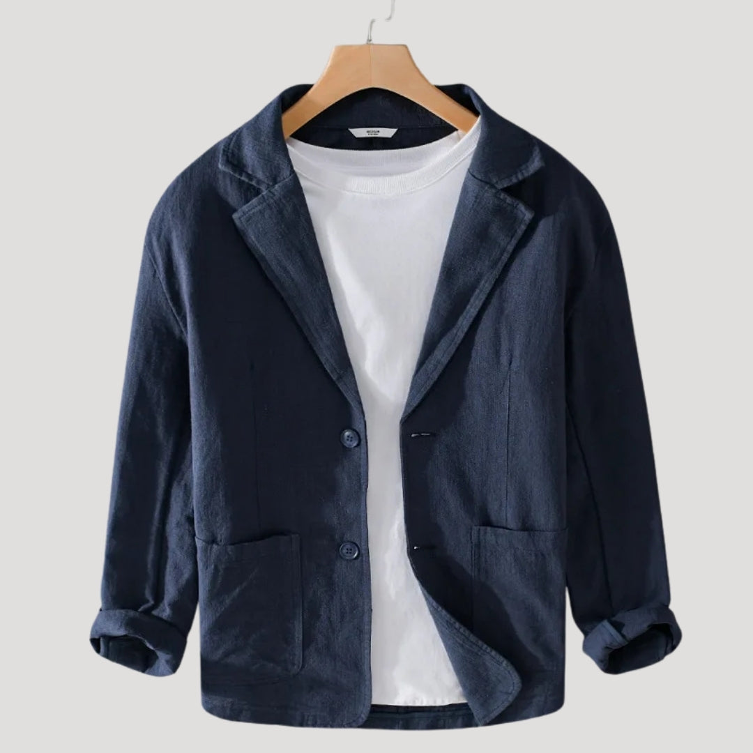 Mens Blazer Casual Lightweight Linen Sport Coat Jacket