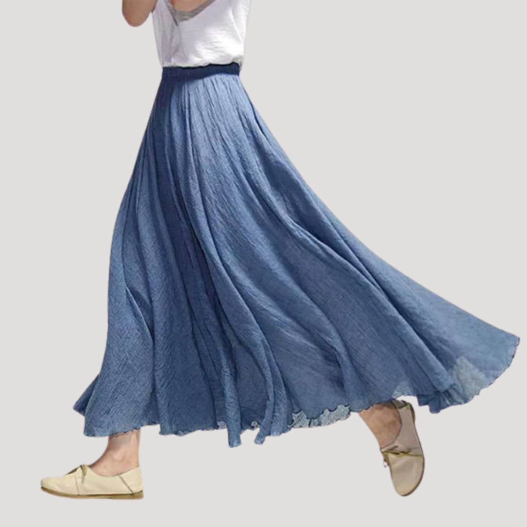 Women’s Maxi Skirt Long Flowy A Line High Waist Casual