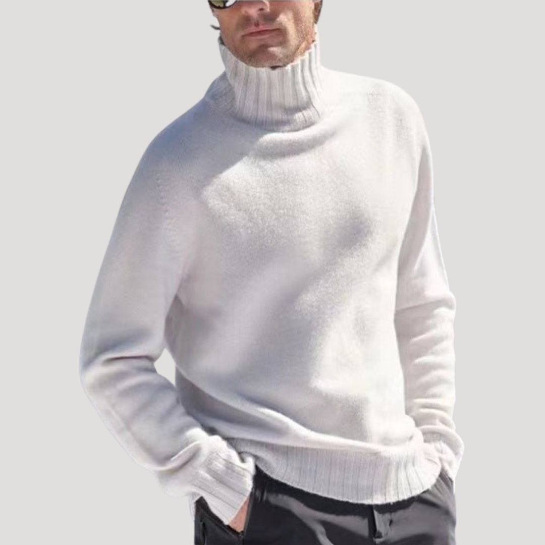 Men’s Turtleneck Sweater Knit Pullover Long Sleeve Casual