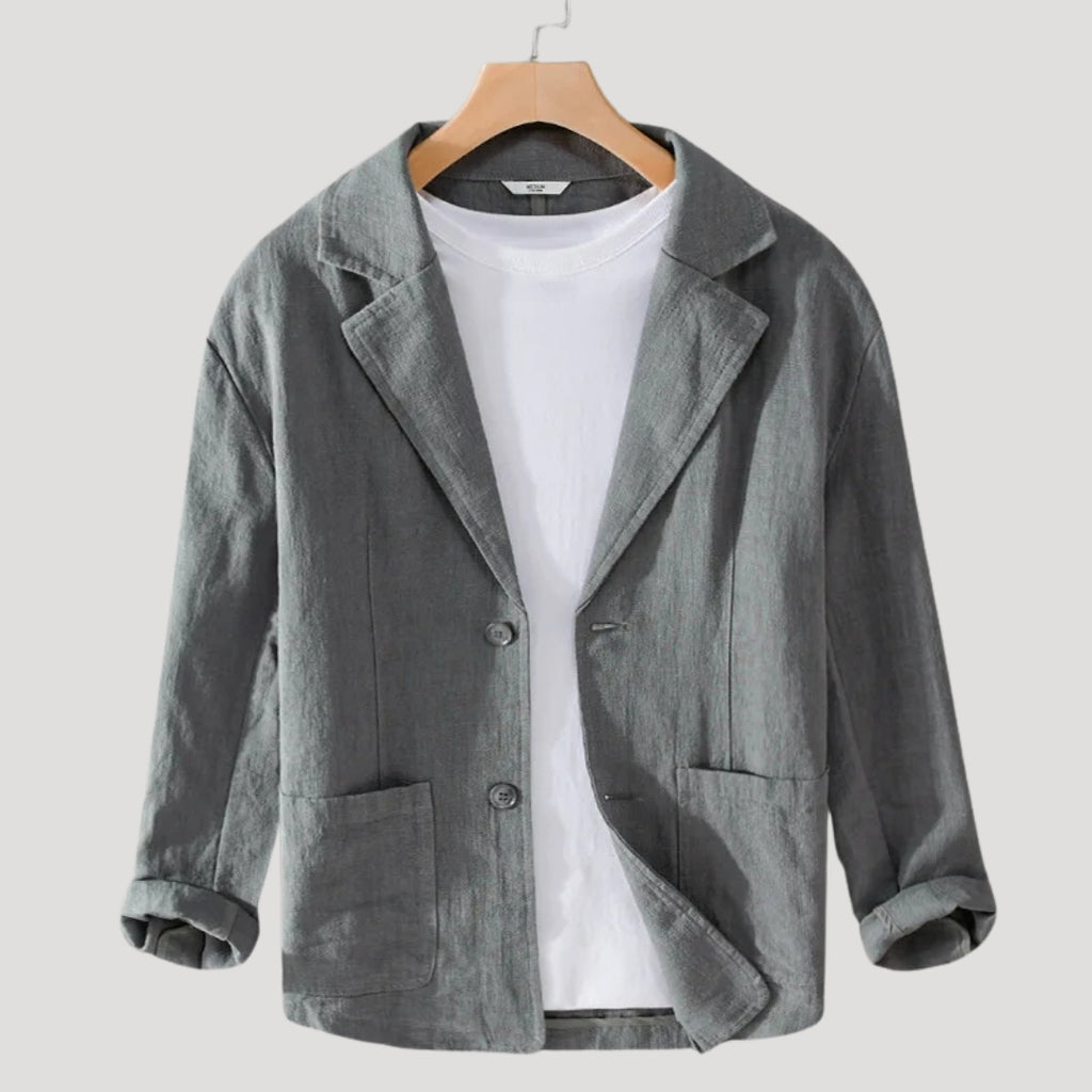 Mens Blazer Casual Lightweight Linen Sport Coat Jacket