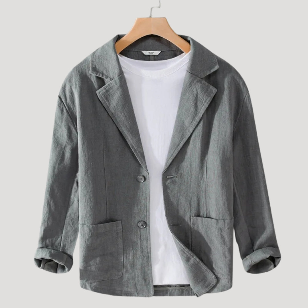 Mens Blazer Casual Lightweight Linen Sport Coat Jacket