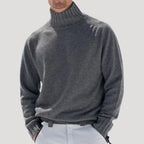 Men’s Turtleneck Sweater Knit Pullover Long Sleeve Casual