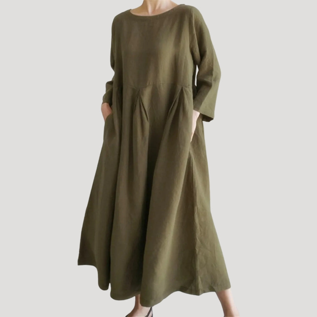 Women’s Loose Maxi Dress Long Sleeve Relaxed Flowing Gown