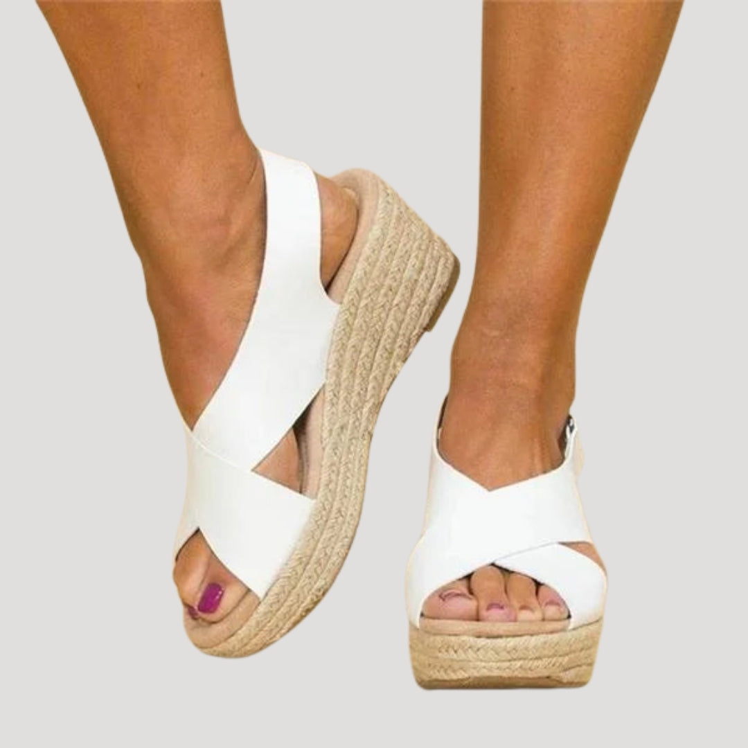Women's Platform Wedge Sandals Espadrille Open Toe Slip On
