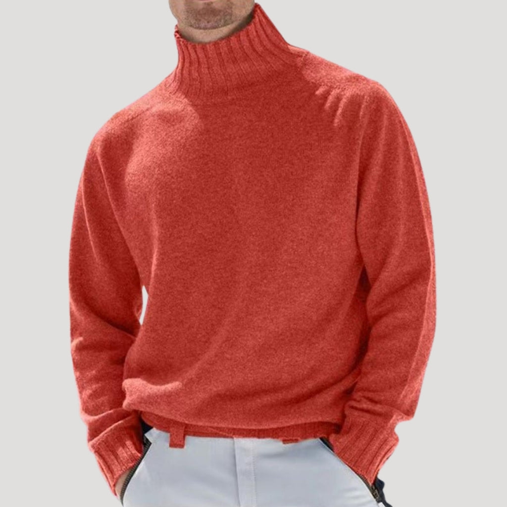 Men’s Turtleneck Sweater Knit Pullover Long Sleeve Casual