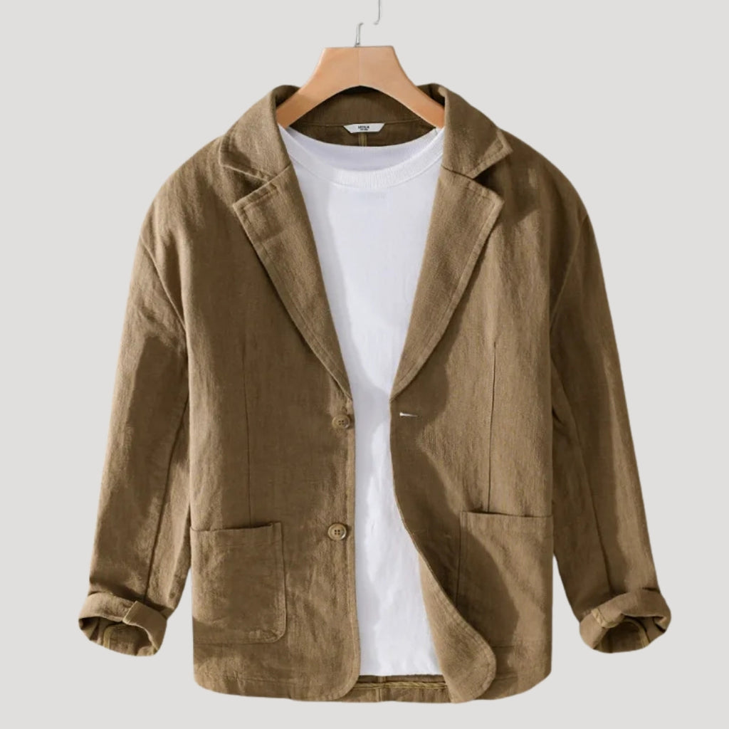 Mens Blazer Casual Lightweight Linen Sport Coat Jacket