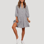 Women’s Summer Dress Mini Casual Shirt A Line Gingham