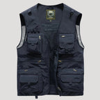 Men’s Tactical Vest Utility Fishing Cargo Multi Pocket