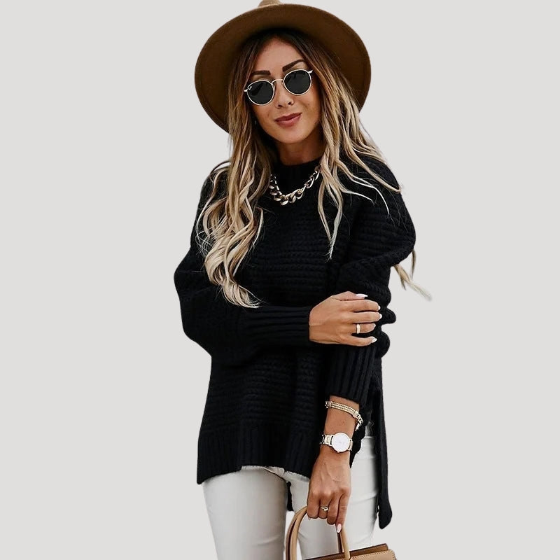 Women’s Dámsky Pletený Sveter Oversize Voľný Hrubý Pulóver