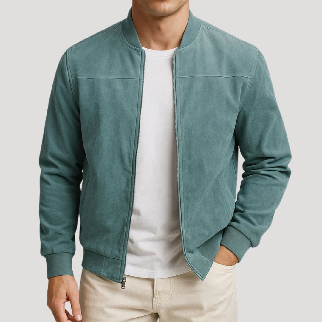 Mens Bomber Jacket Lightweight Casual Zip Up Outerwear