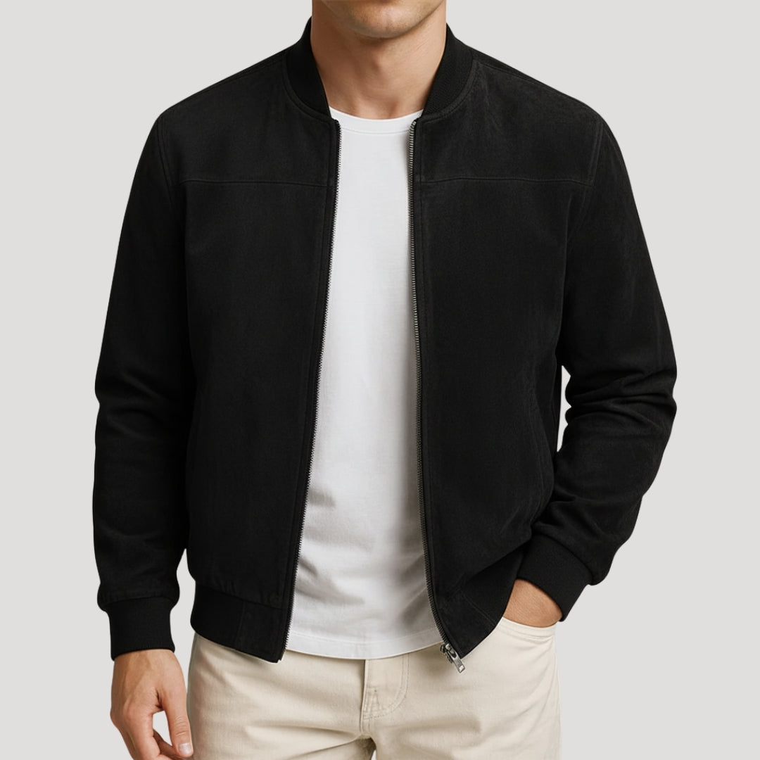 Mens Bomber Jacket Lightweight Casual Zip Up Outerwear