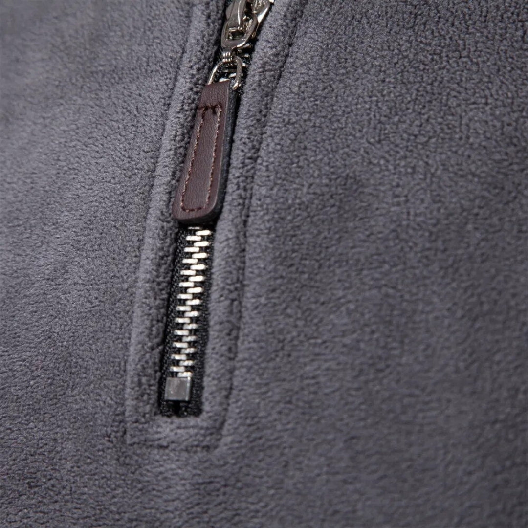 Men’s Quarter Zip Sweater Fleece Pullover Long Sleeve